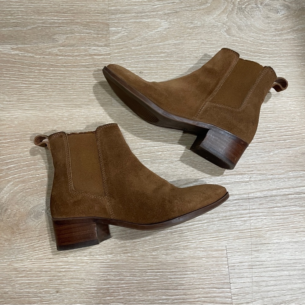 Steve Madden Brown Ankle Booties with Suede Finish